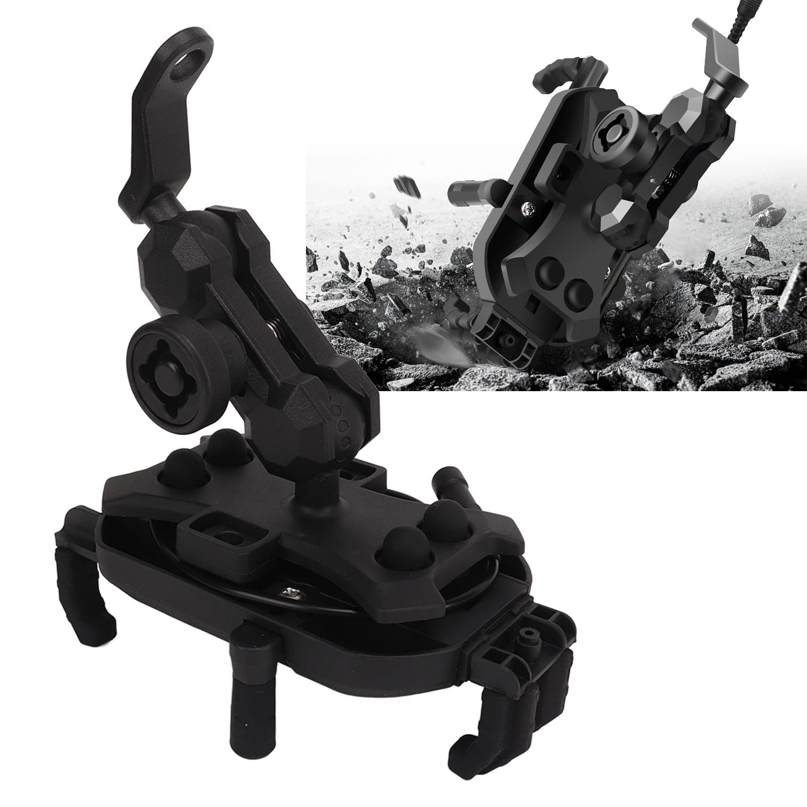 YUYTE Soporte para Teléfono de Motocicleta 2 en 1 con Rotación de 15W 720 Apto para Teléfonos Inteligentes de 3, 5, 6 y 5 Pulgadas, Diseño a Prueba de Lluvia