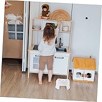 Vista 7 de USHOBE Cartoon Plastic Stool Bathroom Stool for Toddlers Toddler Step Stool Round Ottoman Table Step stools for Kids Toddlers Stool Toddler Stool