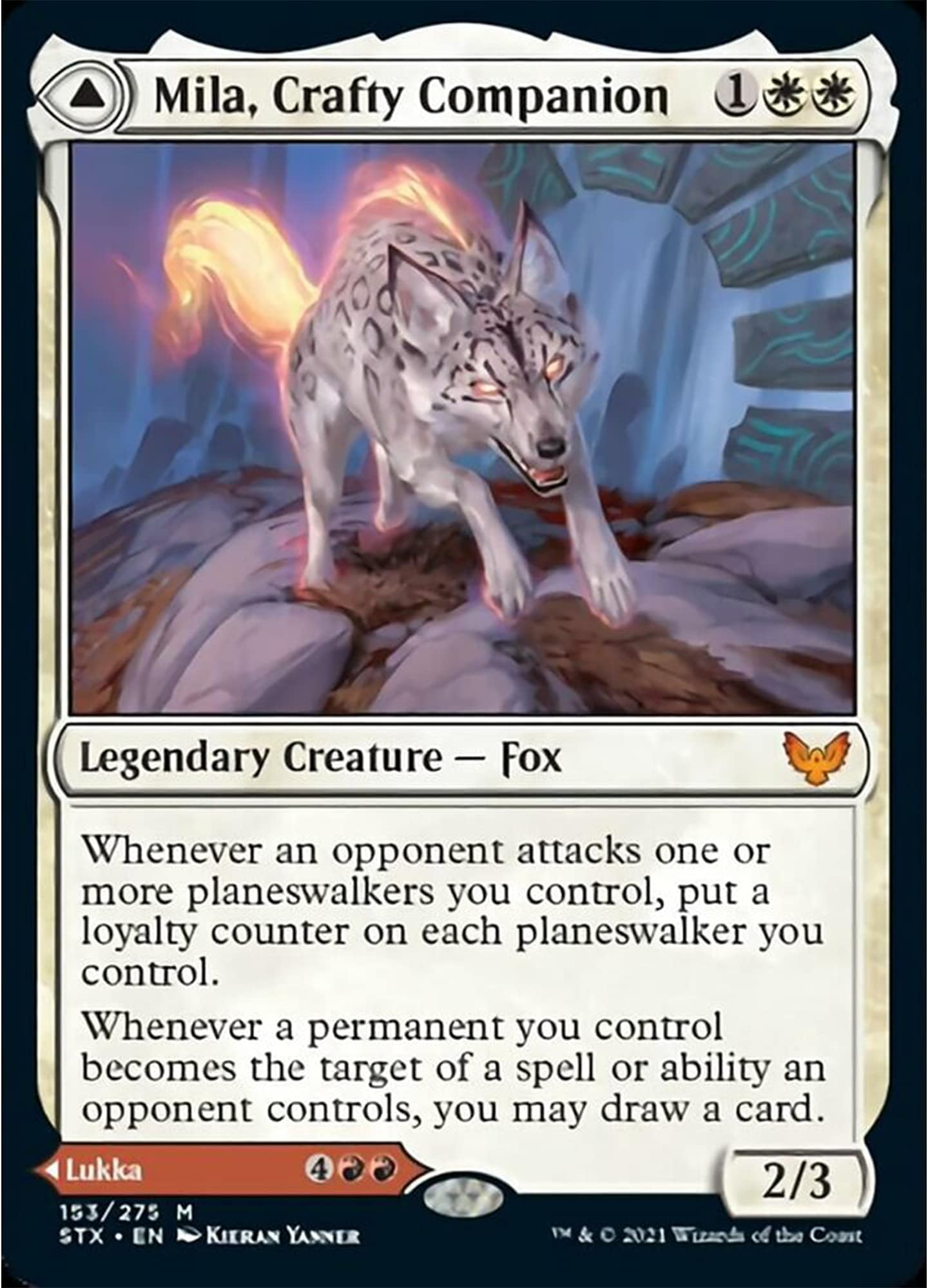 Mila, Crafty Companion // Lukka, Wayward Bonder 153/275 - Strixhaven: School of Mages