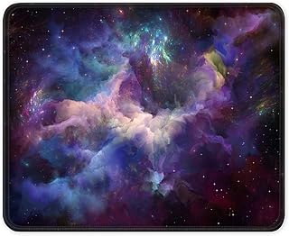 ITNRSIIET Gaming Mouse Pad with Stitched Edges, Premium-Textured Mouse Mat Pad, Non-Slip Rubber Base Mousepad for Laptop, Computer & PC, 10.2×8.3×0.12 inches, Galaxy