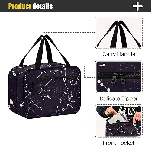 Miniatura 4 de susiyo Sky Stars and Constellation - Neceser con gancho para colgar, plegable, accesorios de viaje, tamaño grande