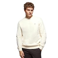 Polo Club Felpa Uomo a Girocollo con Logo Beige - Sweatshirt Senza Cappuccio Crewneck 100% Cotone