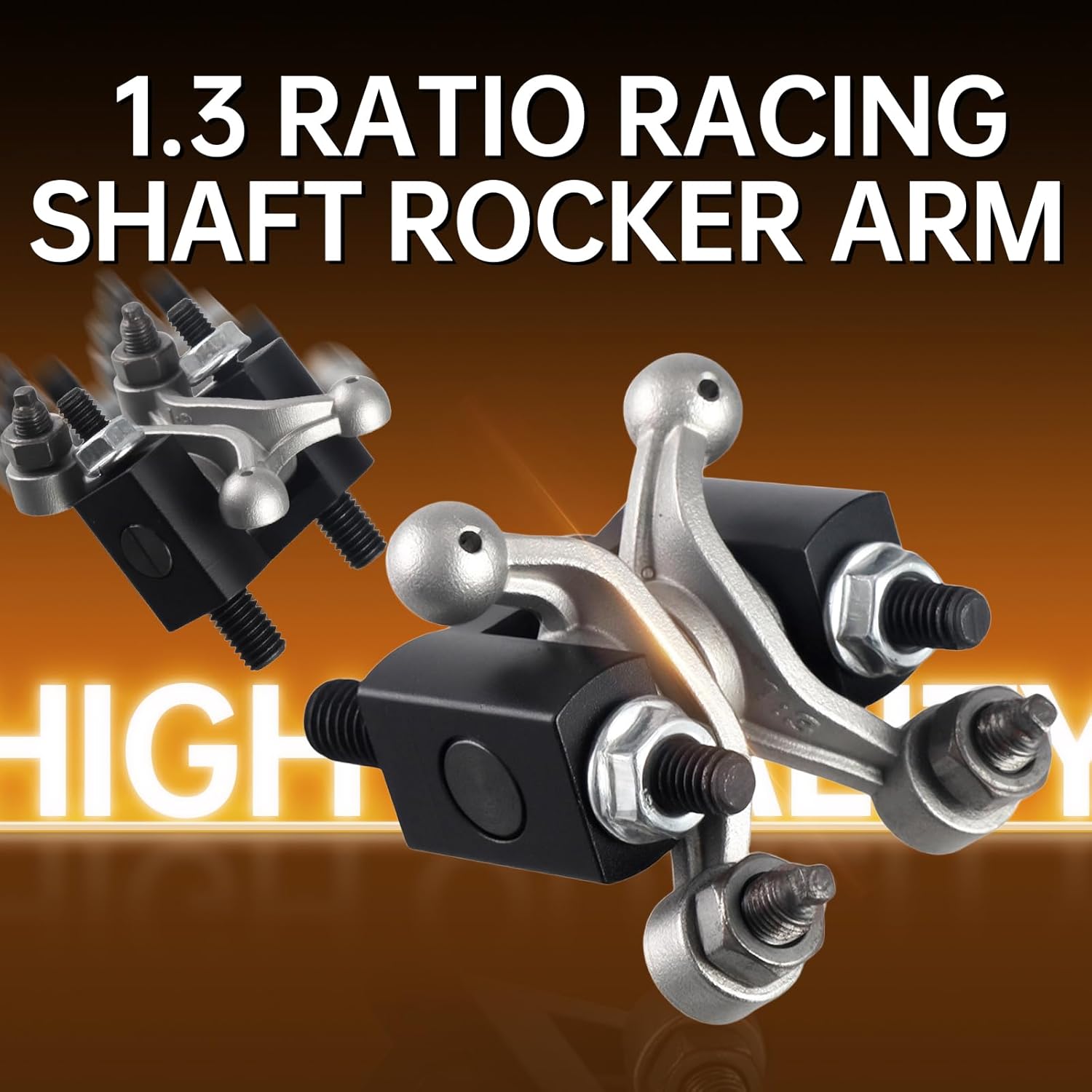 Upgrade 1.3 Ratio Solid cast Racing Shaft Rocker Arm with Push Rod and 22lb springs for Predator 196cc 212cc 224cc Non Hemi for Honda GX160 GX200 Engine MiniBike Performance Parts
