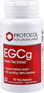 Protocol EGCg 200 mg - 200 mg EGCg Green Tea Extract - Phytonutrients & Polyphenols Supplement* - Kosher & Vegan - 90 Veg Capsules
