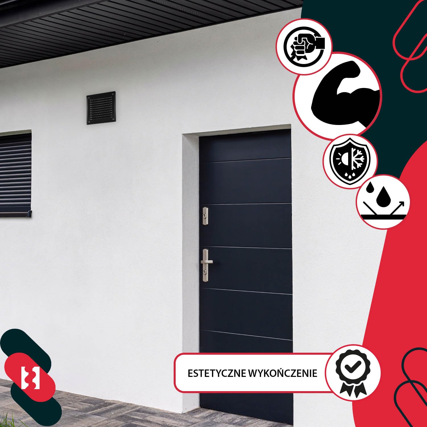 KOTARBAU® Kratka Wentylacyjna - 165 X 165 MM - Wentylacja z Siatką - Stal - Metalowa - Czarna