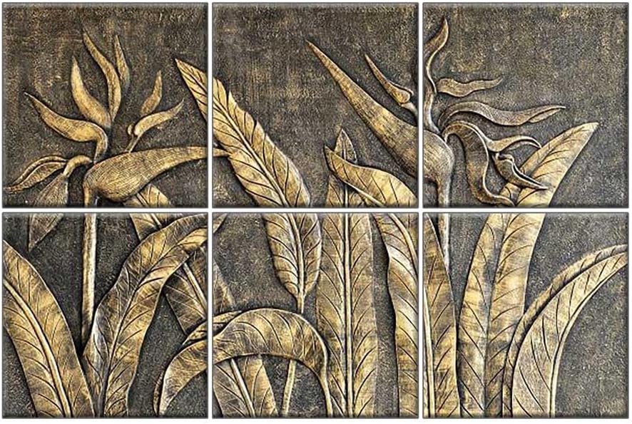NISH! 3D Effect Wall Tile Mural for Indoors eg Living Room, Bedroom, Entrance, Foyer #043 (Ceramic - Matte Finish, 3ft x 2ft, Pack of 6 Tiles) from staynish.com