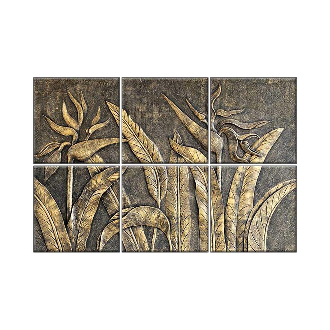 NISH! 3D Effect Wall Tile Mural for Indoors eg Living Room, Bedroom, Entrance, Foyer #043 (Ceramic - Matte Finish, 3ft x 2ft, Pack of 6 Tiles) from staynish.com