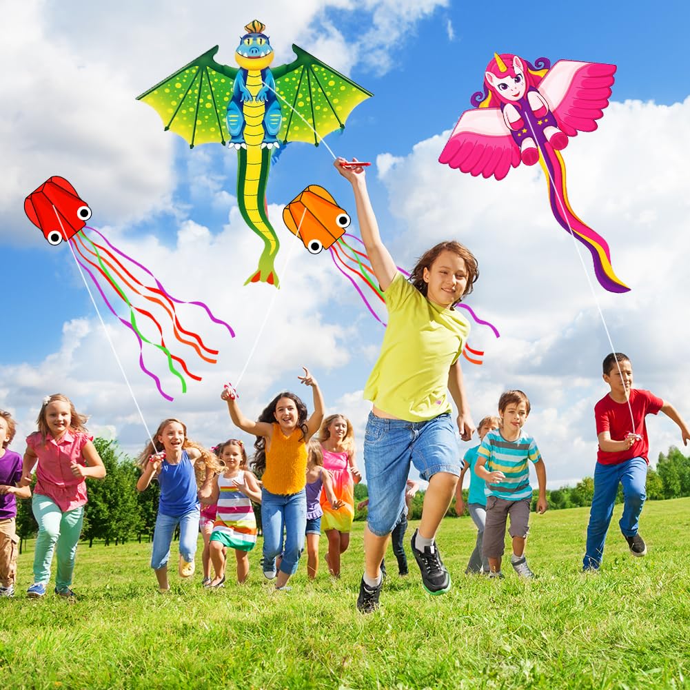 Flintronic Aquiloni Grande, Aquilone per Bambini e Adulti, Aquiloni a Linea Singola, Attività All'Aperto per Principianti