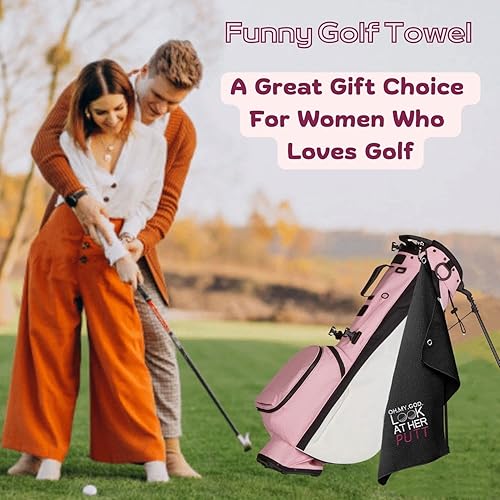 Miniatura 4 de Artpreti Divertida toalla de golf, Oh My God Look at Her Putt, toallas de golf bordadas para bolsas de golf con clip, divertidos accesorios de golf
