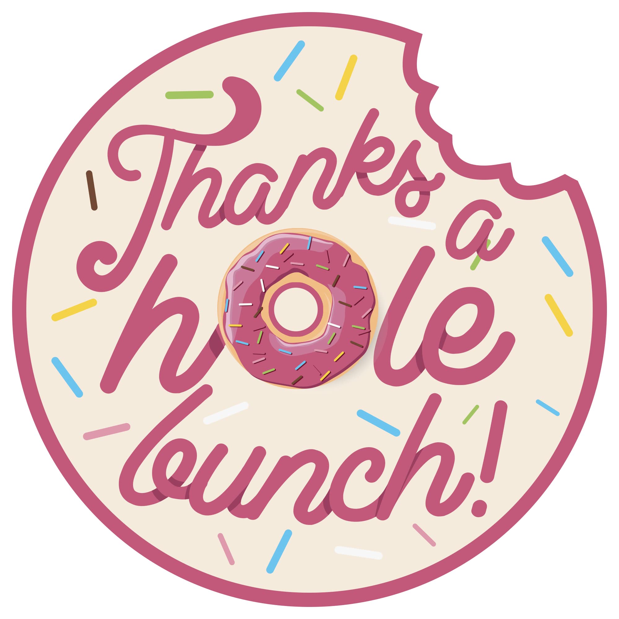 Mobiusea Creation Pink Donut Party Supplies Donut Stickers 48pcs 2" | Waterproof Donut Stickers Donut Themed Birthday Party Supplies for Party Favors or Baby Shower Favors