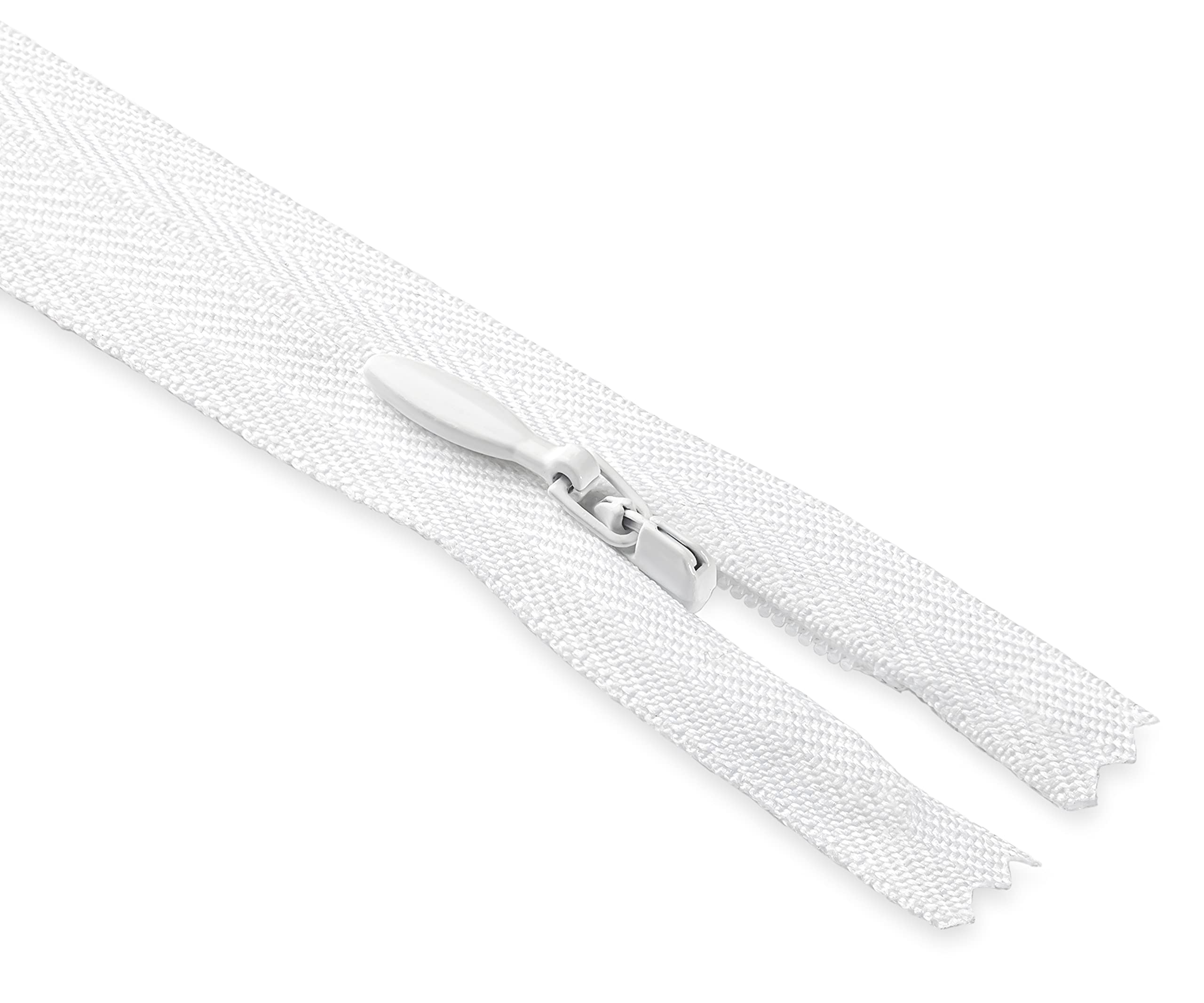 20 Cerniere Lampo Invisibili In Nylon Colore Bianco, Lunghezza 38 Cm (15 Pollici), Per Cucito E Fai Da Te