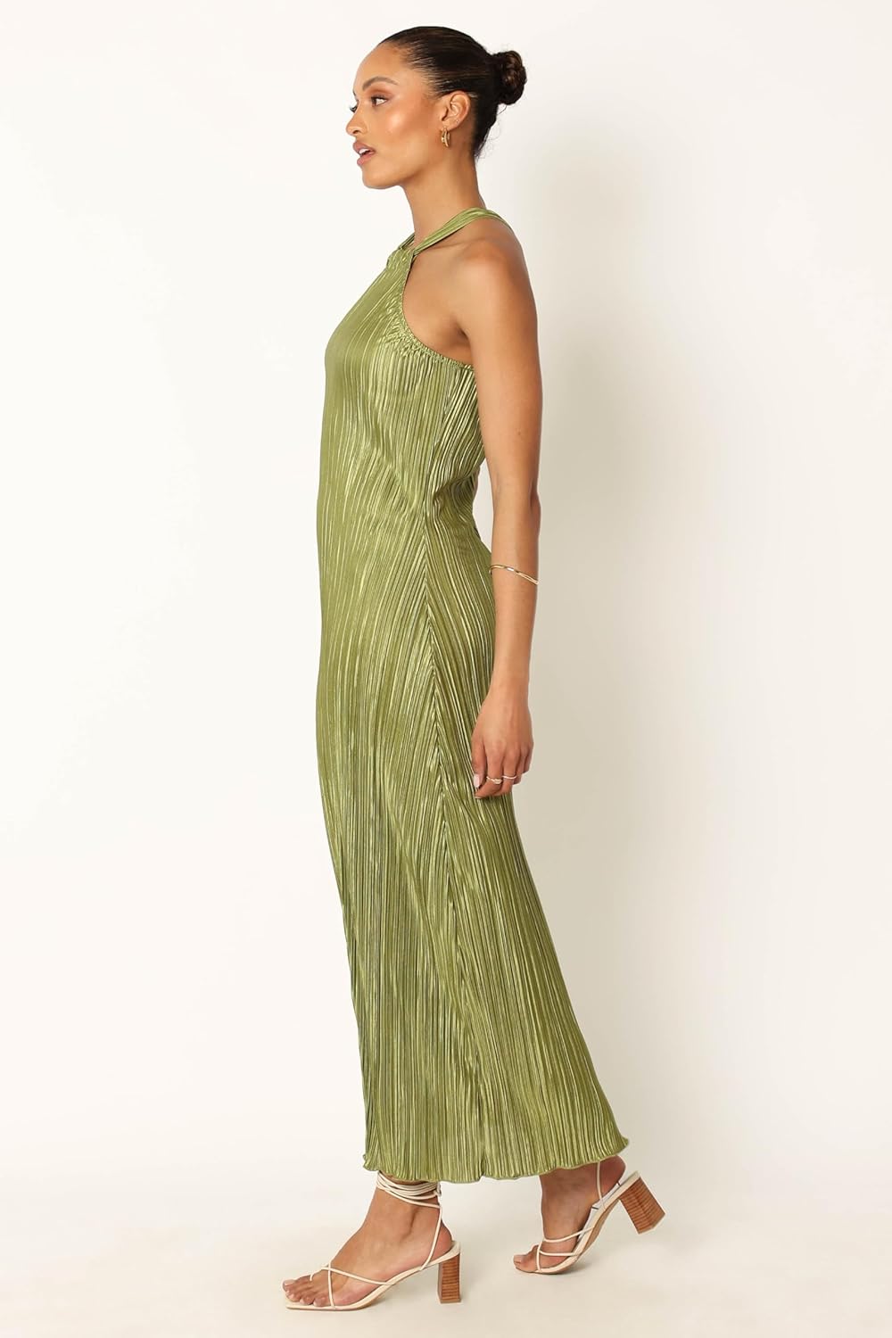 Petal & Pup Womens Melody Plisse Halter Maxi Dress - Image 5