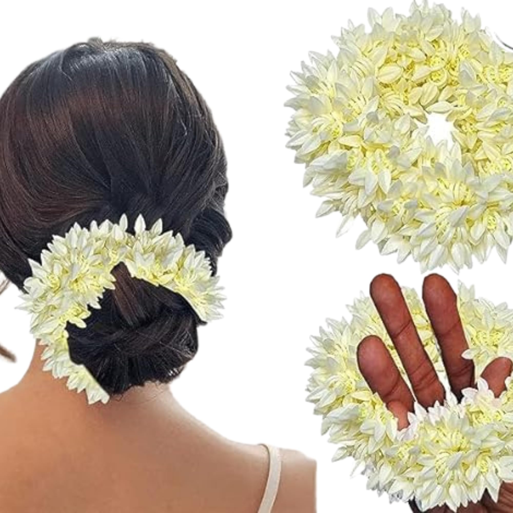 See full amazon price history chart for BAOER (2 pcs) Scented Mogra Gajra Hair Accessories For Women & Girls - Hair Flower Bun Artificial Fake Gajra Scrunchies Rubber Band - Premium & Voluminous BAOER (2 pcs) Scented Mogra Gajra Hair Accessories For Women & Girls - Hair Flower Bun Artificial Fake Gajra Scrunchies Rubber Band - Premium & Voluminous (B0CNVSDHQ6) Amazon Price History, Amazon Price Tracker