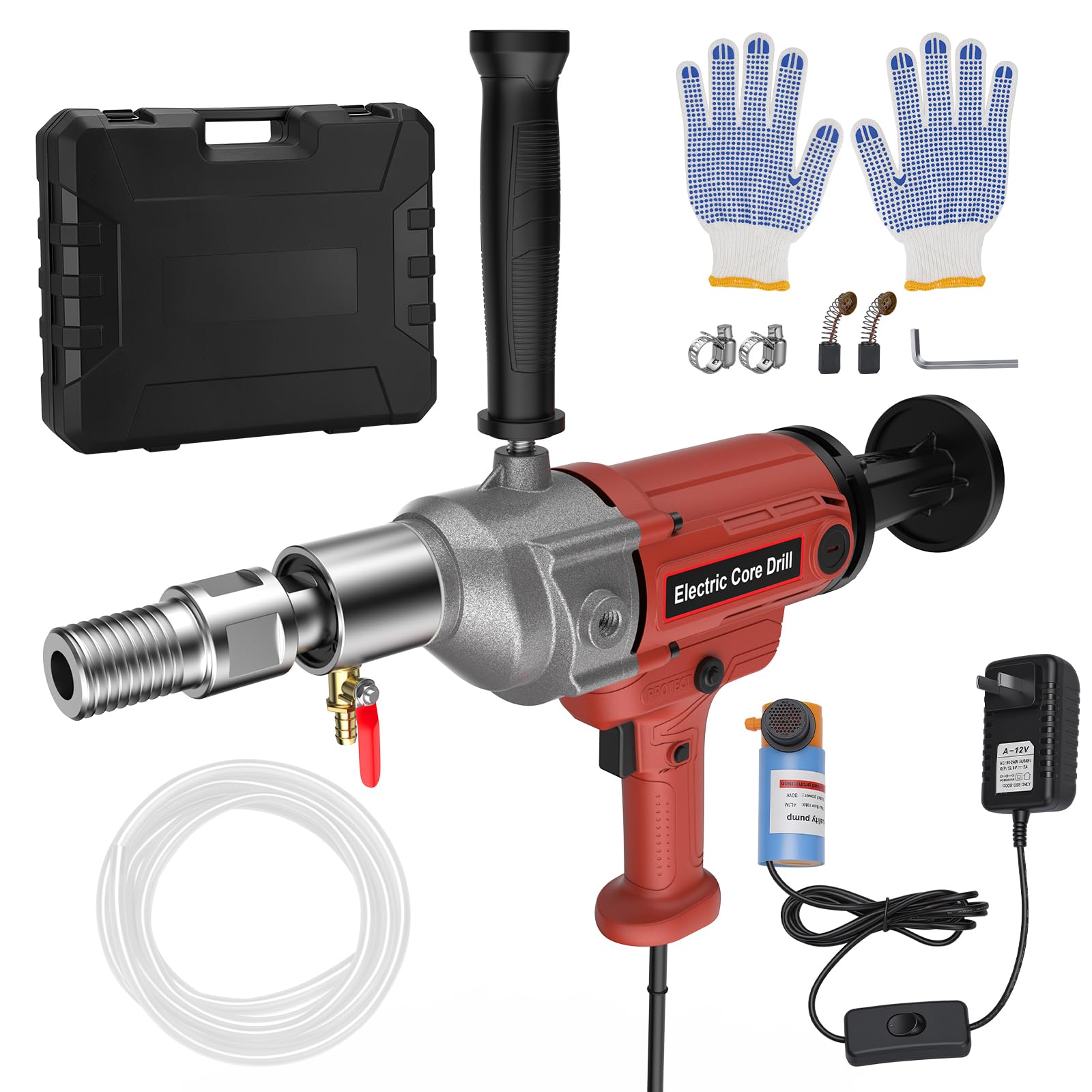 Diamond Core Drill Machine, 2050 RPM Handheld Core Drill Rig