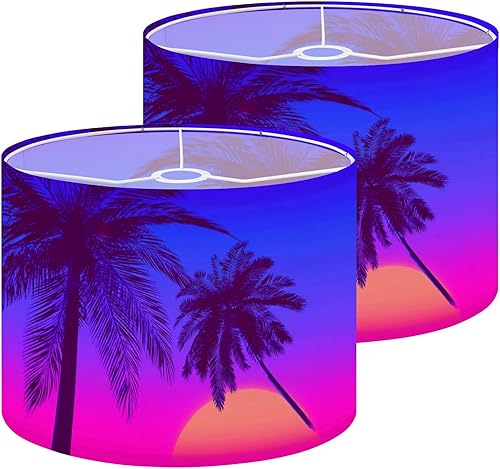 Miniatura 34 de Pantalla de lámpara de tambor de los años 70, retro, sin costuras, de los años 60 y 70, pantalla de estilo estético para lámparas de pie, lámparas