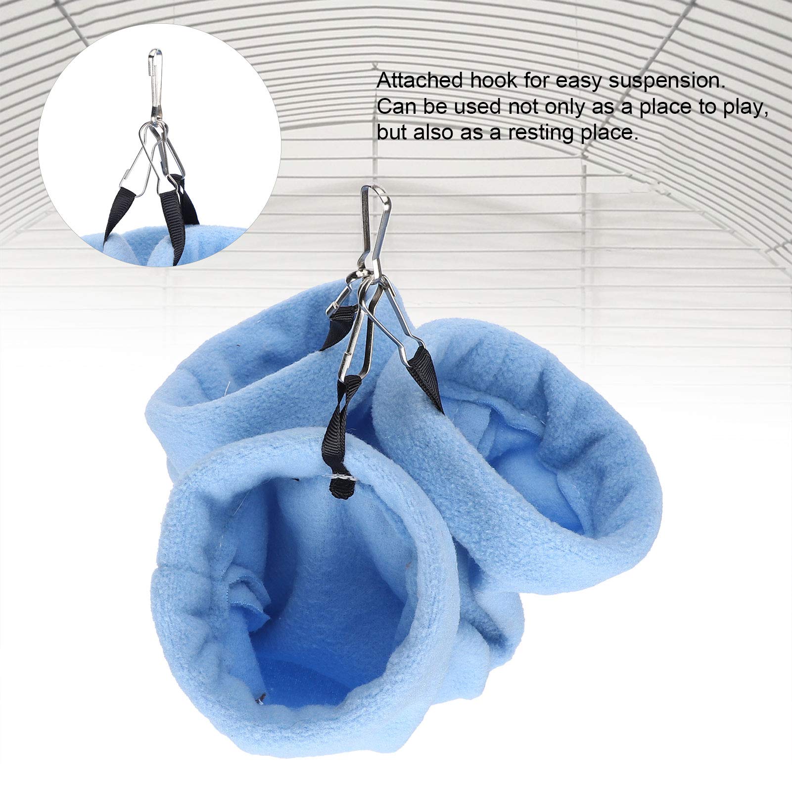 Hamster Tunnel Bett Aus Plüsch - Hängebett Für Kleintiere Mit Mehreren Eingängen