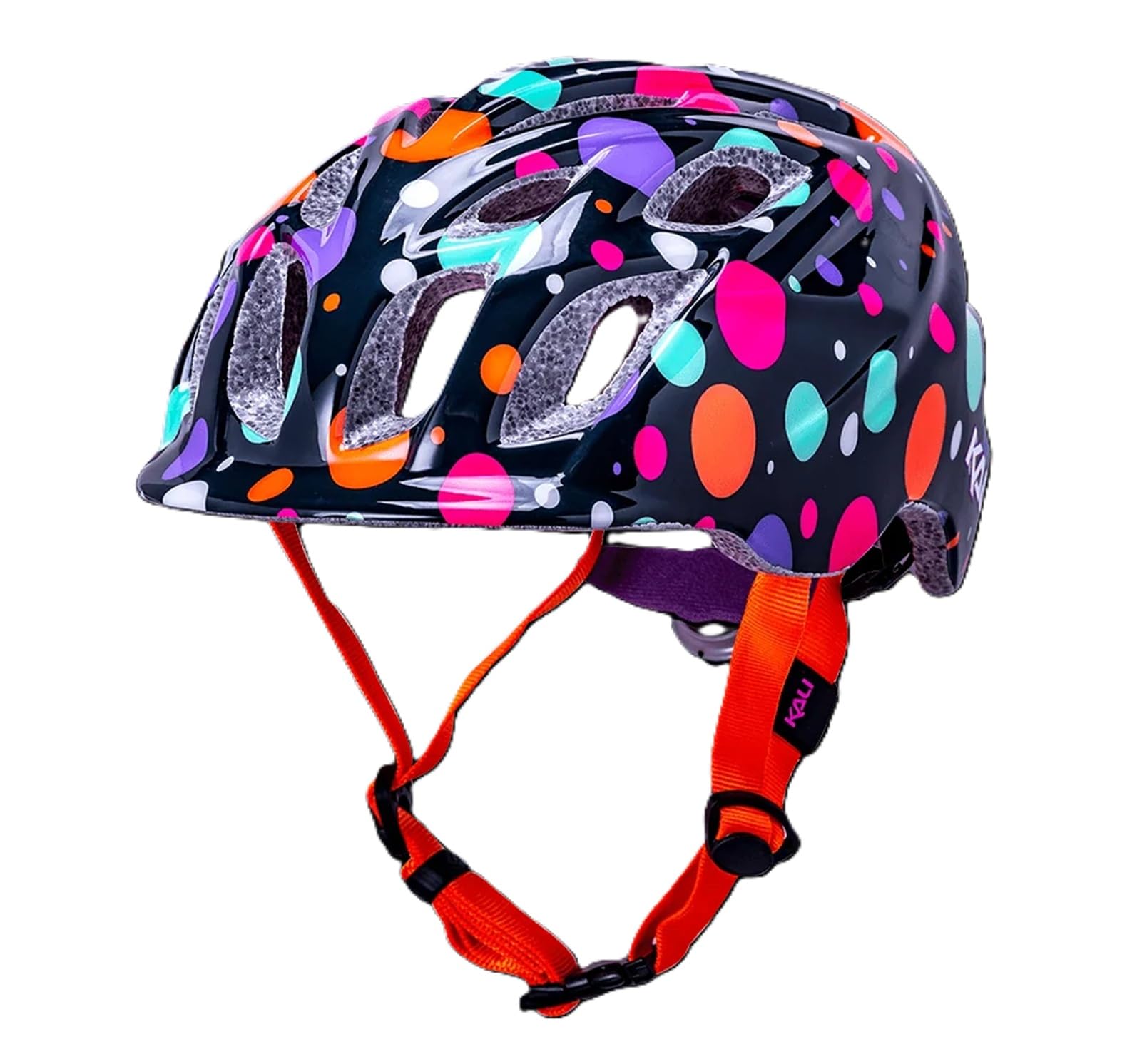 Kali Protective Chakra Child Lighted All Round Kids Enduro, Trial and Mountian Bike Cycling Helmet with Lifetime Crash Replacement - Confetti Gloss Teal XS