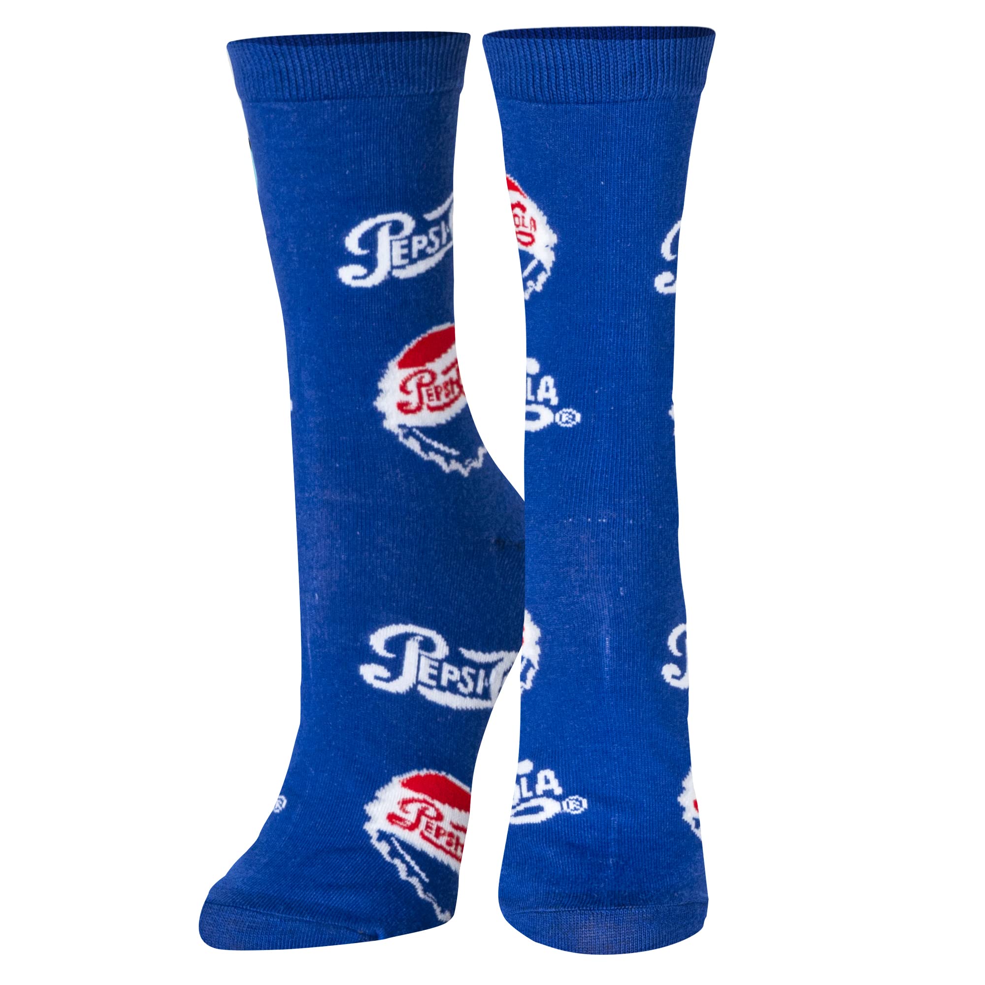 – Pepsi Cola Logo Crew Socks – Official Licensed Blue Novelty Unisex Socks – Medium Size – Fun Gift for Soda Fans – Comfortable Daily Wear