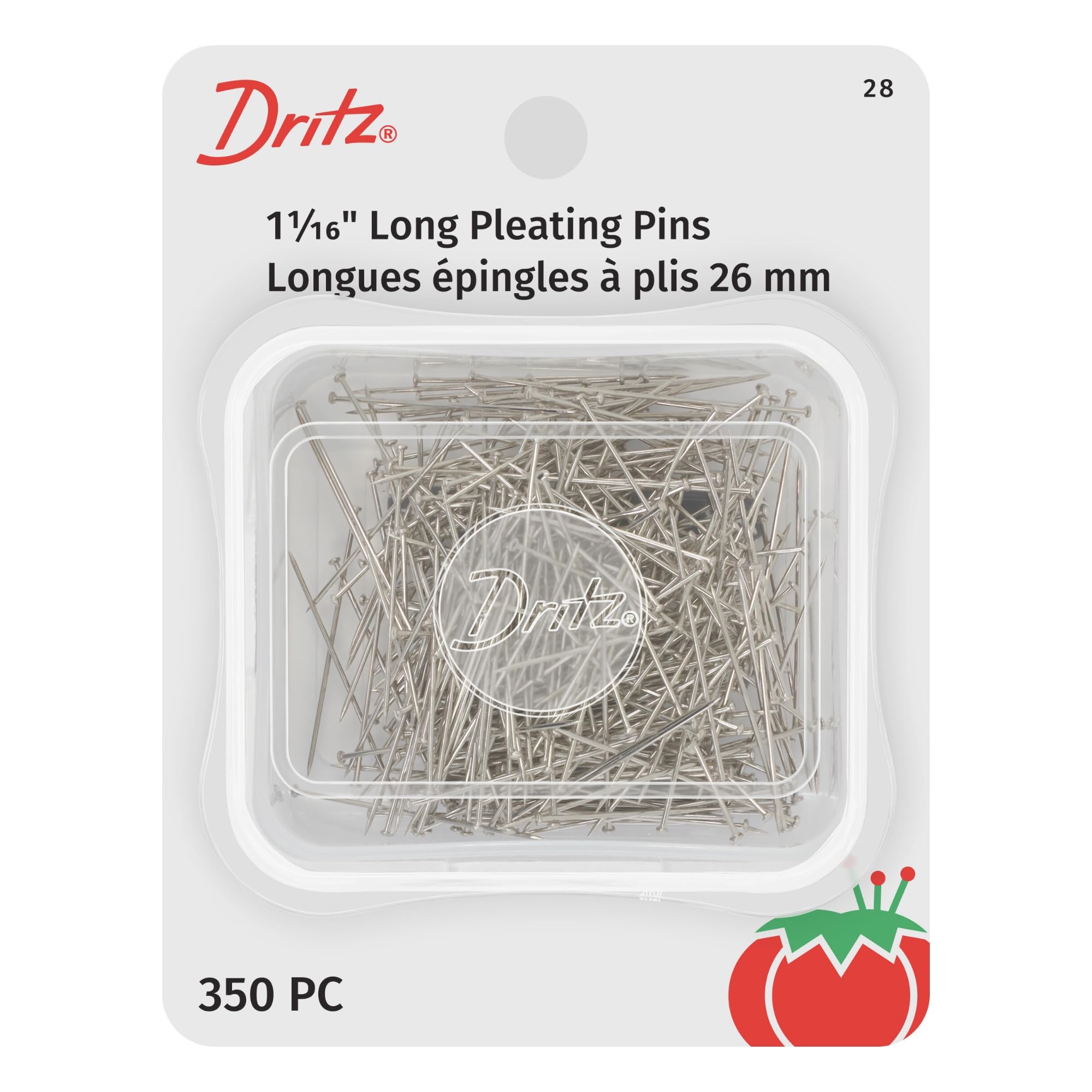 Dritz 28 Pleating Pins, Long, 1-1/16-Inch (350-Count)