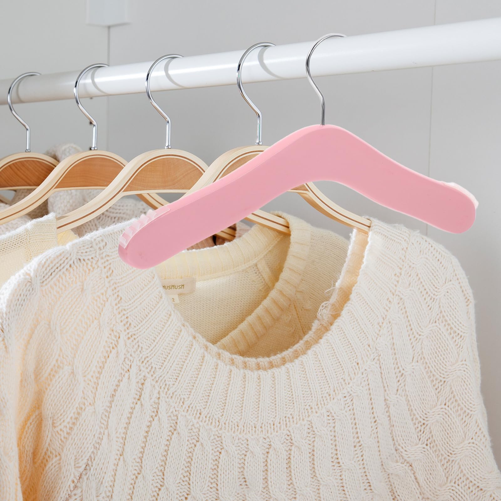 Zerodeko 5 Perchas de Madera para Ropa de bebé: Perchas para de niños pequeños, Abrigos, Pantalones, Chaquetas y