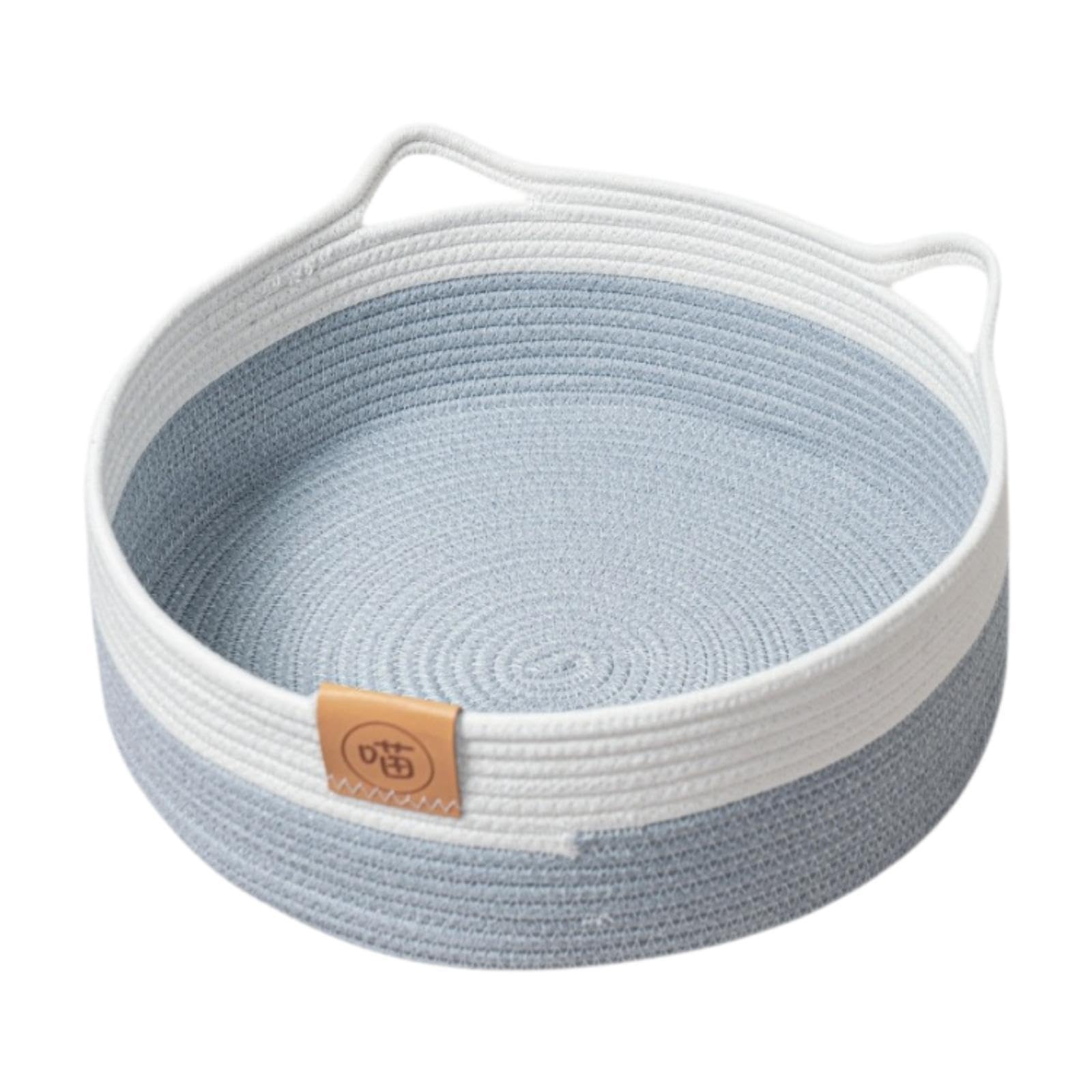 Sharplace Panier de lit pour Chat en Corde de Coton tissée pour Dormir et Jouer, Tapis à gratter pour Chatons, Chats, Petits et Moyens Chiens, S