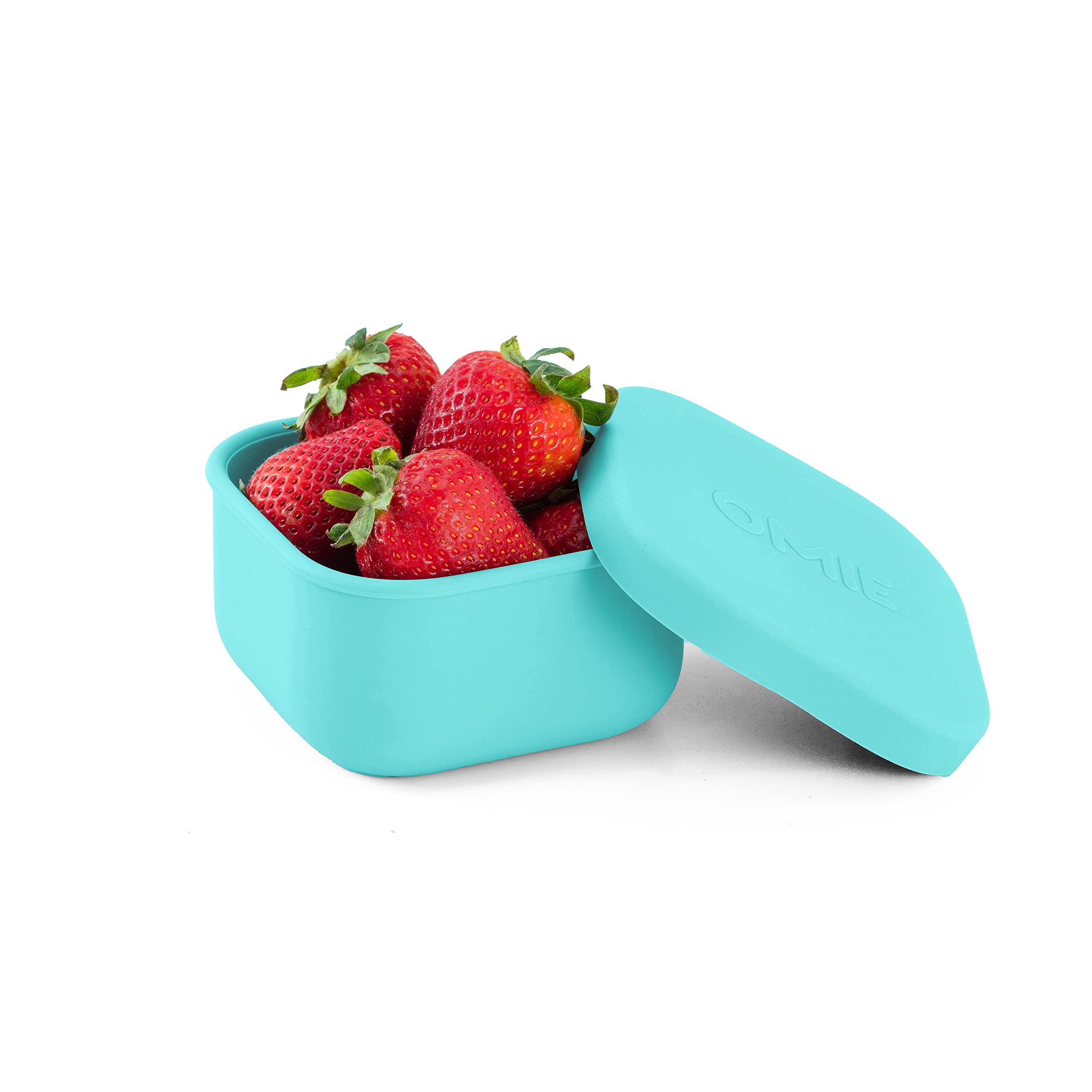Omie Teal Omiebox Silicone Leakproof Snack Containers To Go, Food Storage Containers With Lid - Bpa Free, Airtight, Dishwasher And Freezer Safe, Oven Safe - 9.4 Ounces