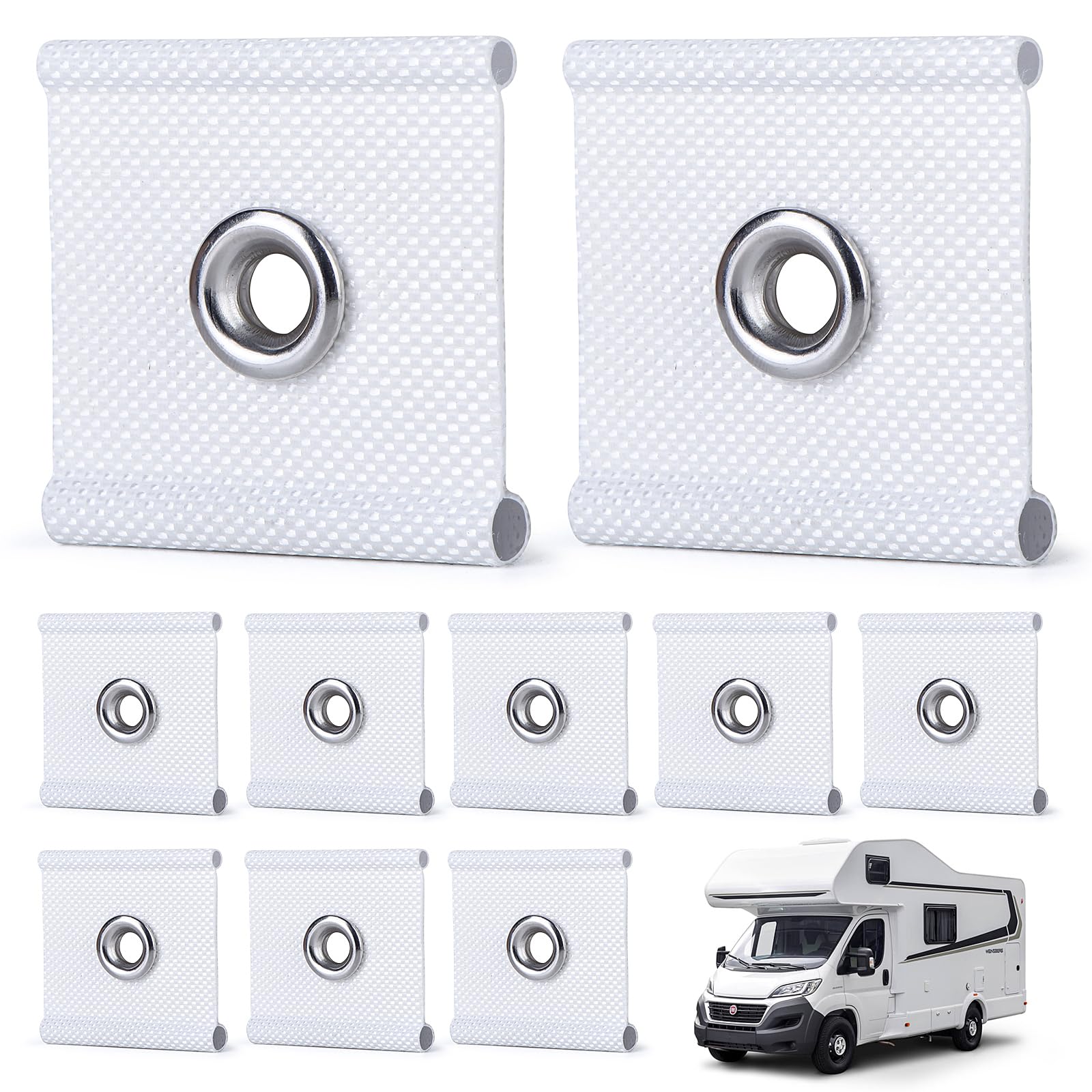 Lot De 15 Crochets/œillets Pour Auvent De Camping-car (8mm) - Compatible Rails Keder 5-8mm