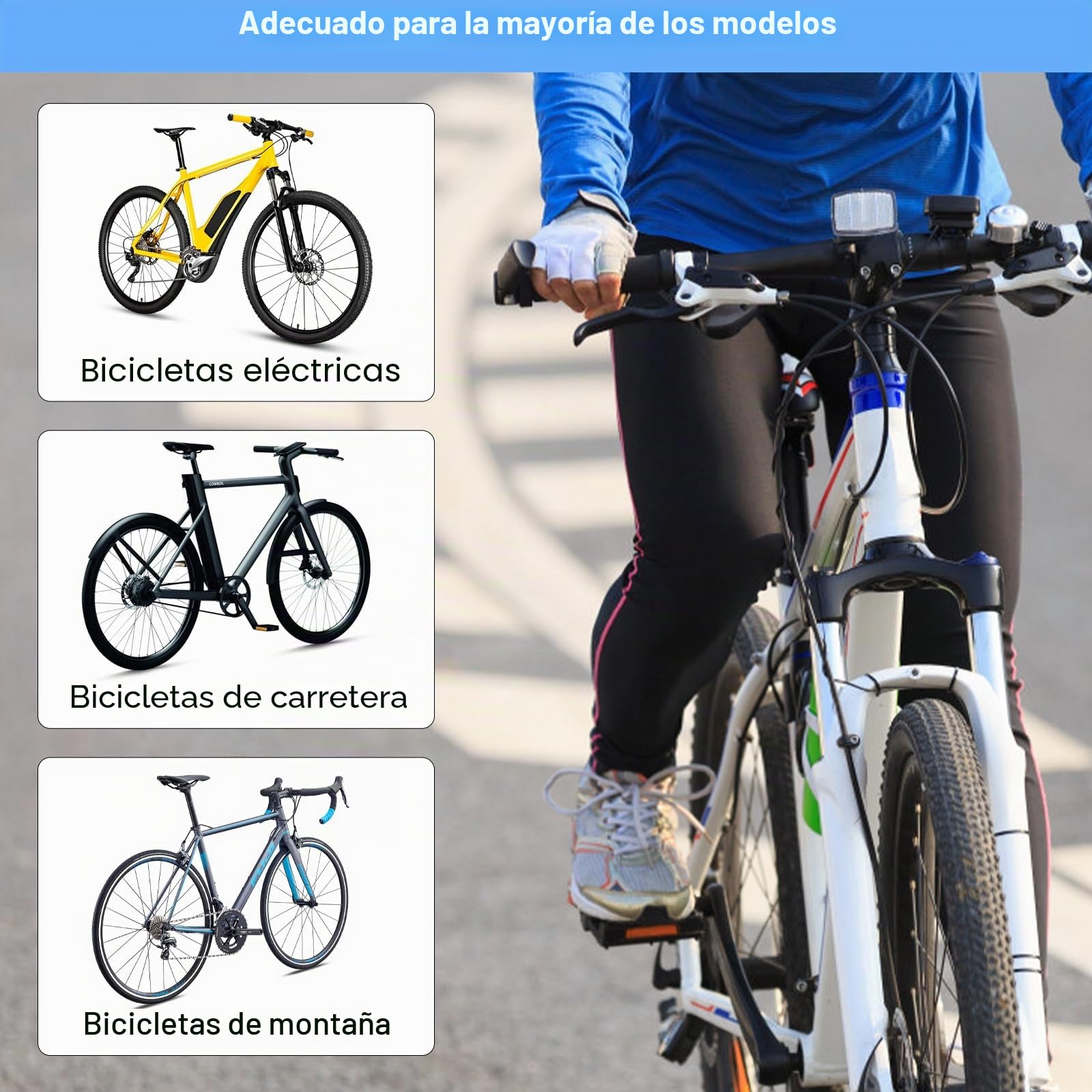 APOMOONS Elevador Manillar Bicicleta con Llave Hexagonal, Elevador de Manillar de Aluminio Elevador de Manillar Elevador de Manillar para Bicicletas de Montaña y Urbanas de 28,6MM (Negro 138 X 28,6MM)