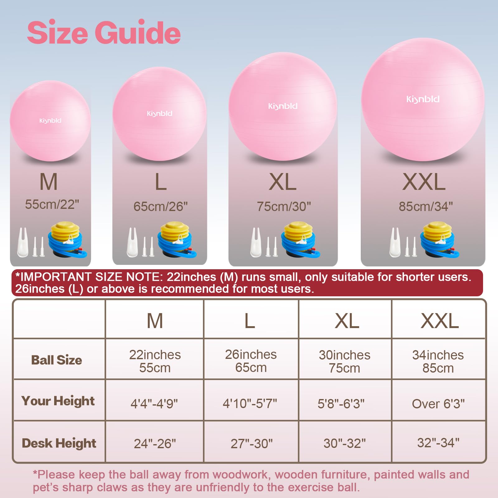 Extra Thick Exercise Ball - Stability & Balance -6