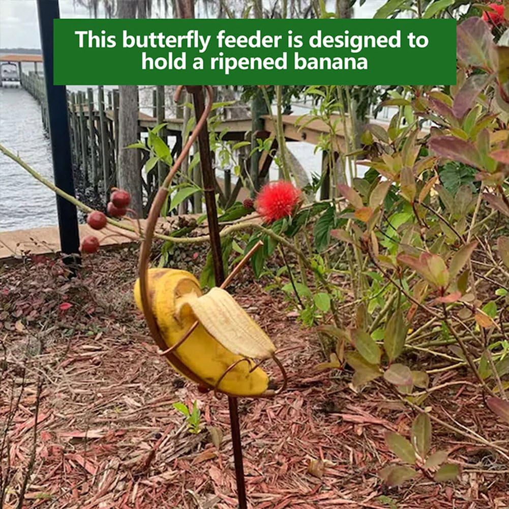 Schmetterlings-Futterstation Aus Kupfer - Bananen-Halter Für Garten