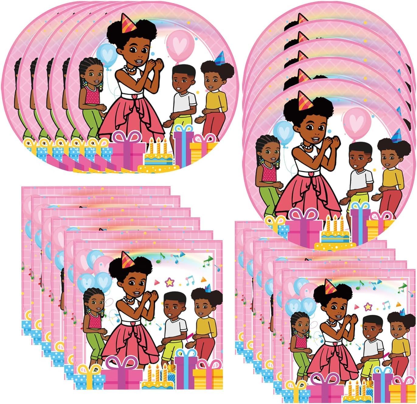 HEGZA 40pcs gracie corner Party Supplies 20 Plates + 20