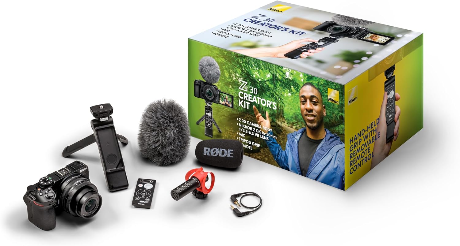 Z 30 Compact and Lightweight Mirrorless Camera with NIKKOR 16-50mm Lens with Creator's Kit