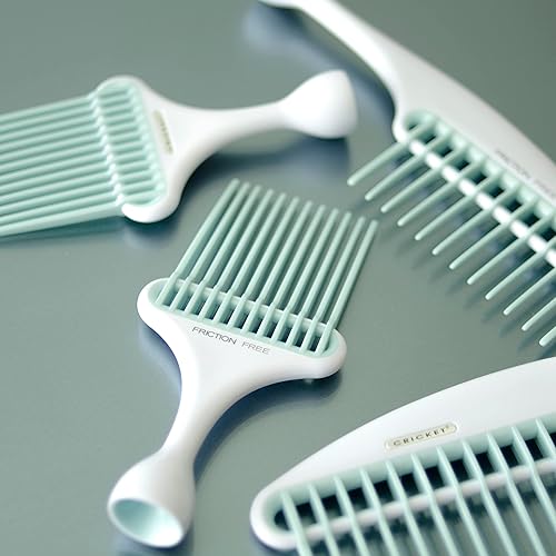 Miniatura 5 de Cricket Peine de púas sin fricción diseño de dientes anchos para desenredar, añadir volumen y brillo, reduce la fricción y el daño, mango