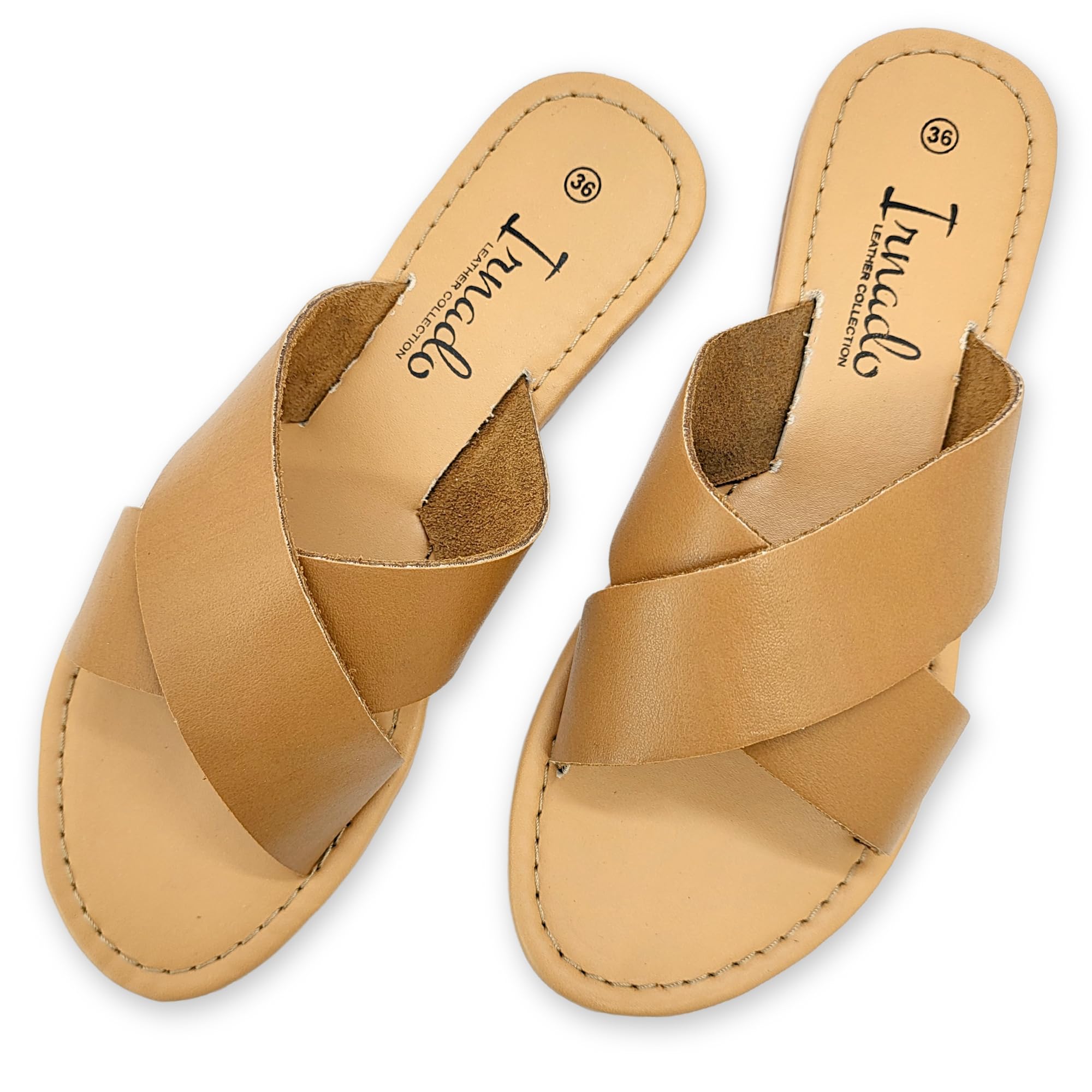 irnado Girls Cross Strap Open Toe Flat Sandals, White, Flip-Flop Style (Tan, 5) (B0D674H4TV) Amazon Price History, Amazon Price Tracker