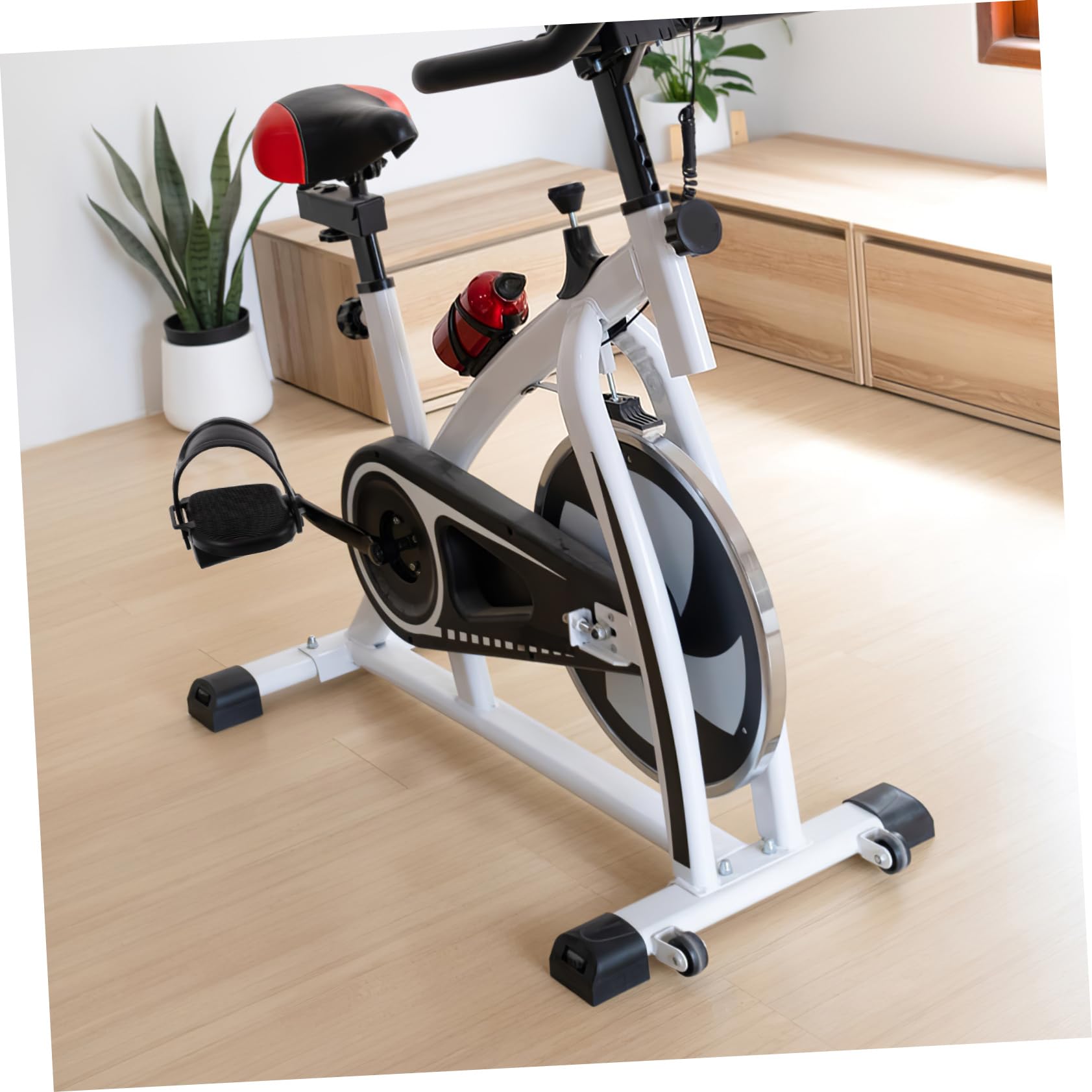 BESTonZON Pedale Heimtrainer mit Verstellbaren Riemen aus Pp Material Robustes Fußpedal für Zuhause und Senioren Einfach zu Montieren als Praktisches Bike Zubehör