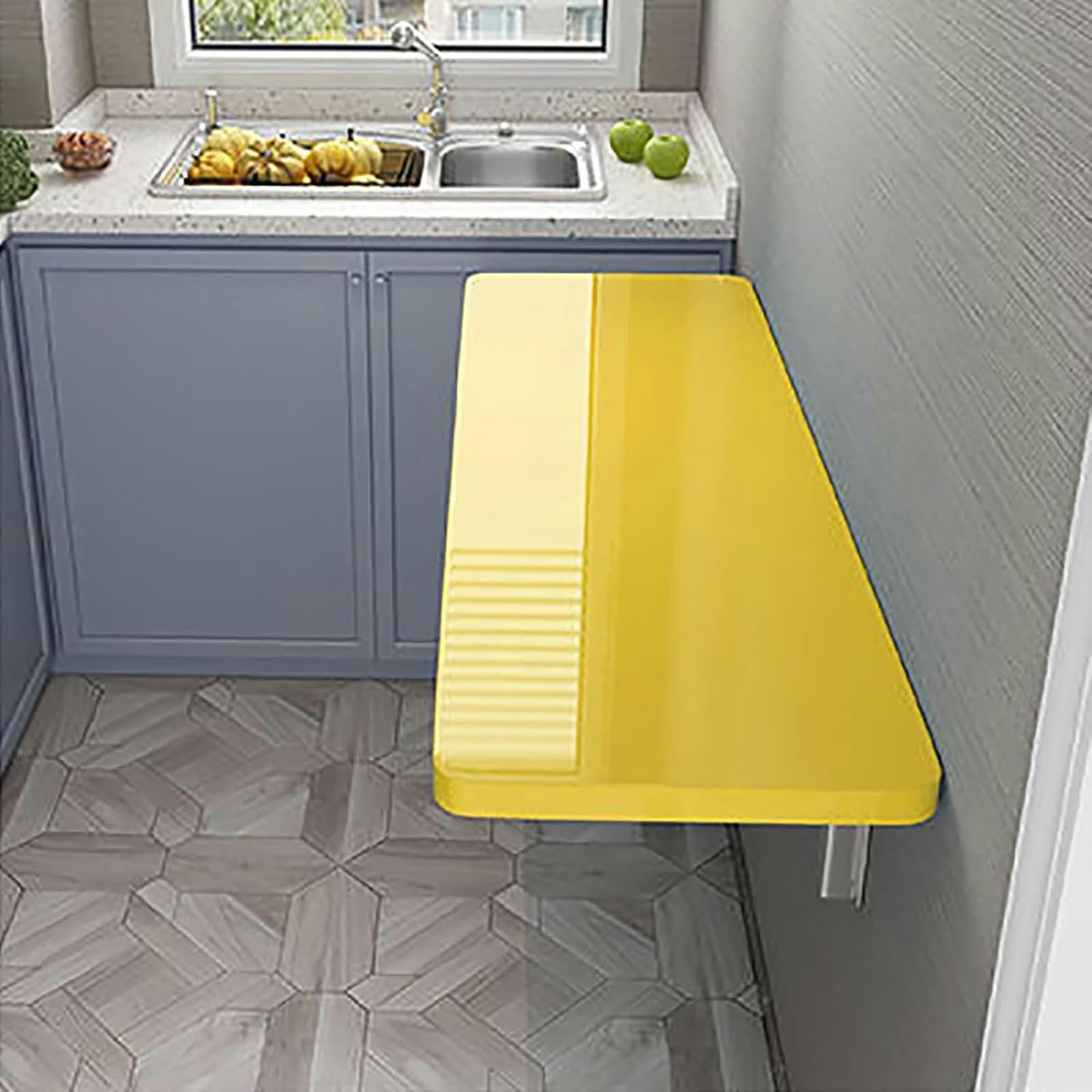 Table pliante murale à abattants flottante avec charge 70kg pour cuisine et bureau