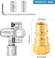 Vista 6 de Kit de readaptación de válvula Tigbear AC, kit de válvula de readaptación, adaptador de conversión de R12 a R134A con válvula de perforación bala