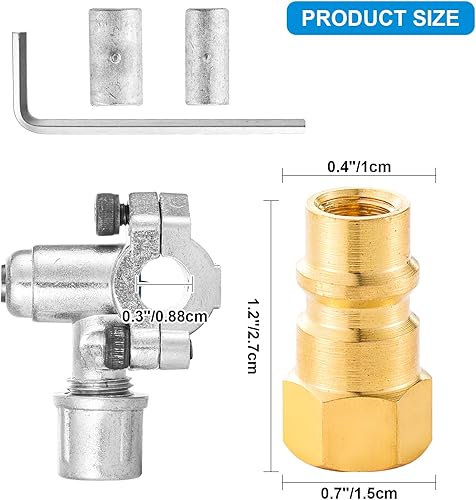 Miniatura 6 de Kit de readaptación de válvula Tigbear AC, kit de válvula de readaptación, adaptador de conversión de R12 a R134A con válvula de perforación bala