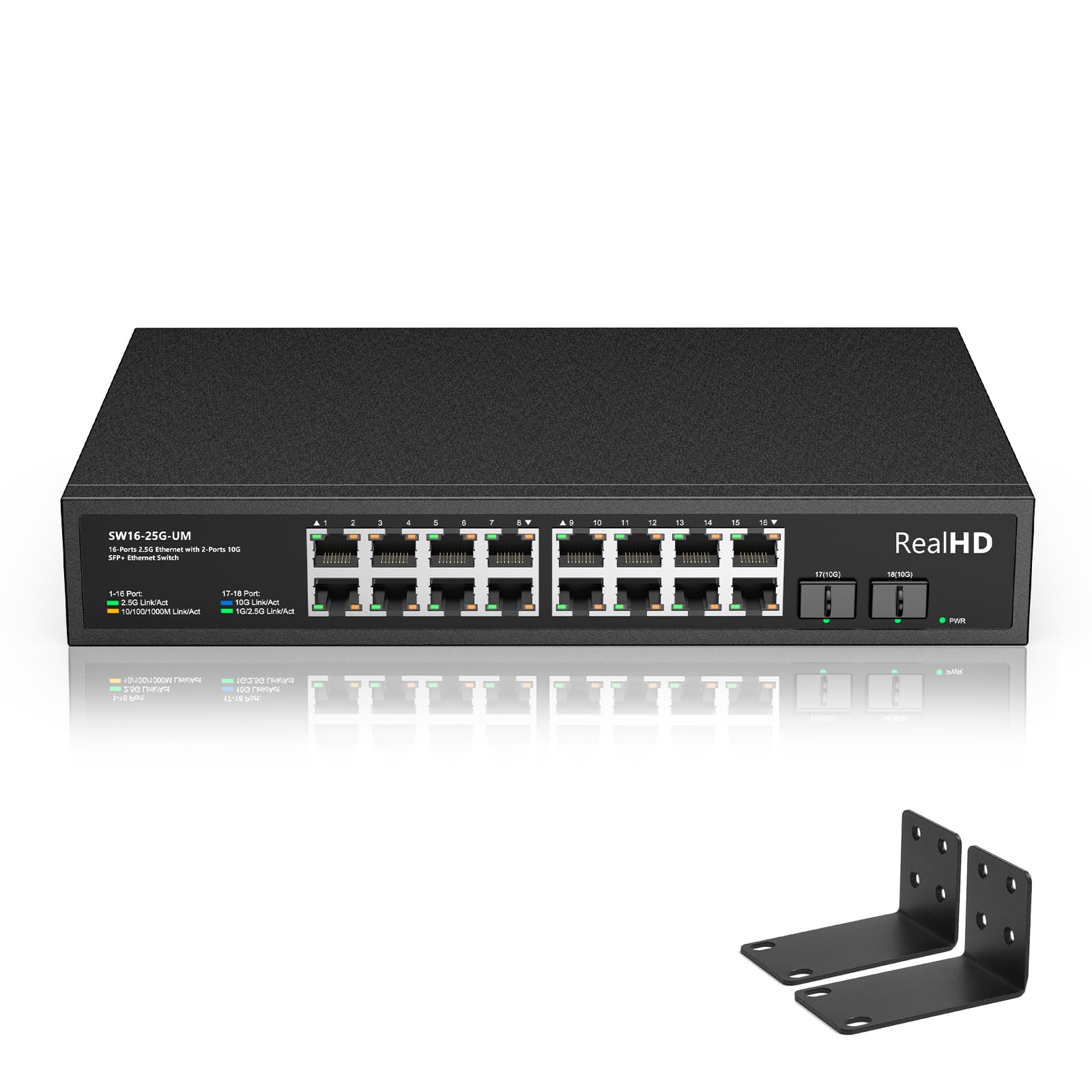 Amazon.com: Real HD 16 Port 2.5Gb Unmanaged Ethernet Network