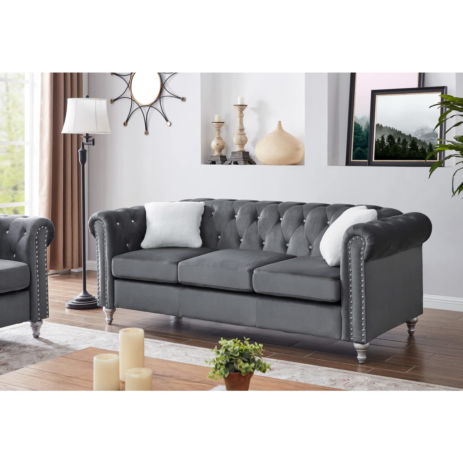Maykoosh Contemporary Cool G860A-S Sofa, Gray
