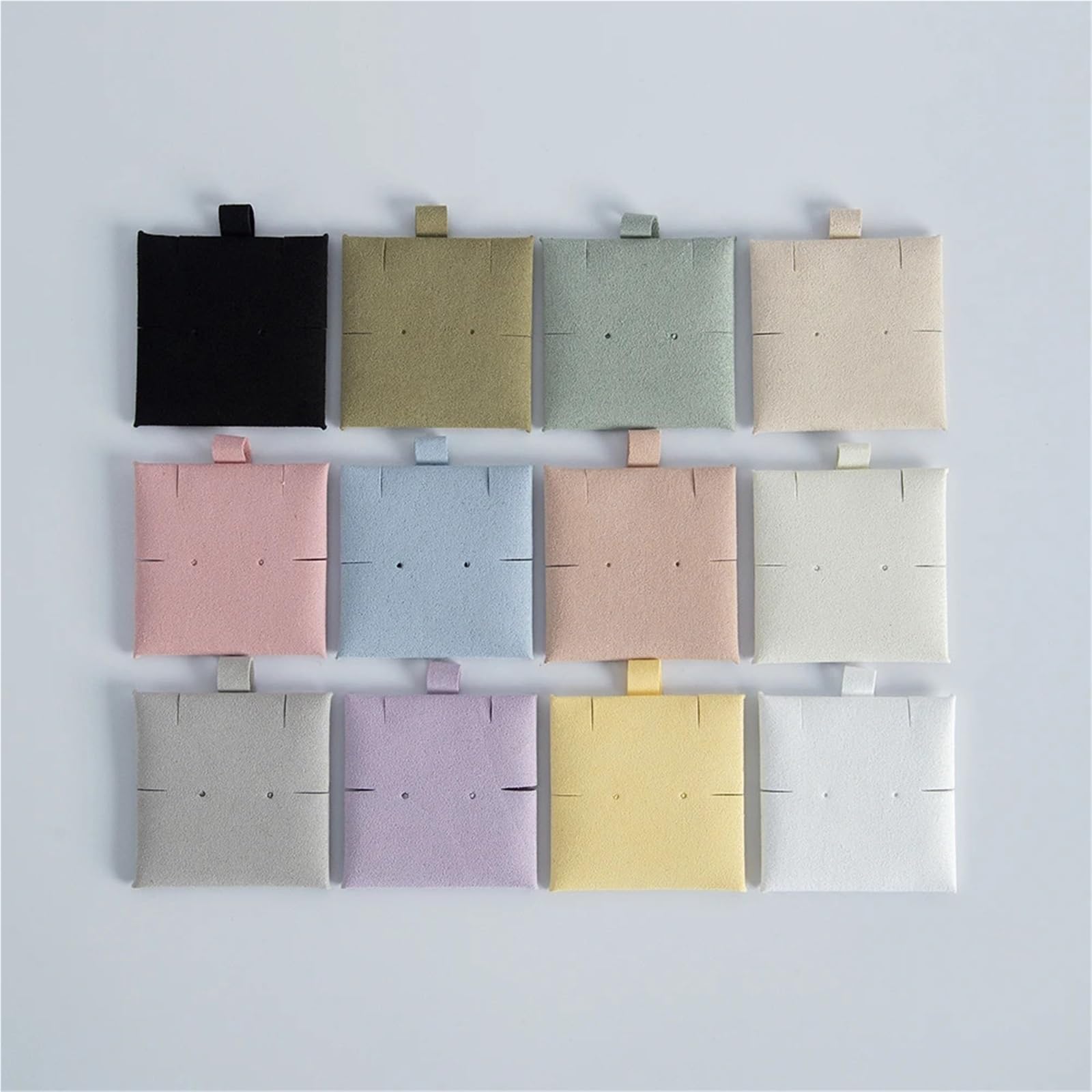 25 szt. 6 x 6 cm małe kolczyki i naszyjnik podkładka bransoletki wkładka karta biżuteria opakowanie ekspozycyjne pudełko etui ręcznie wykonane (białe)