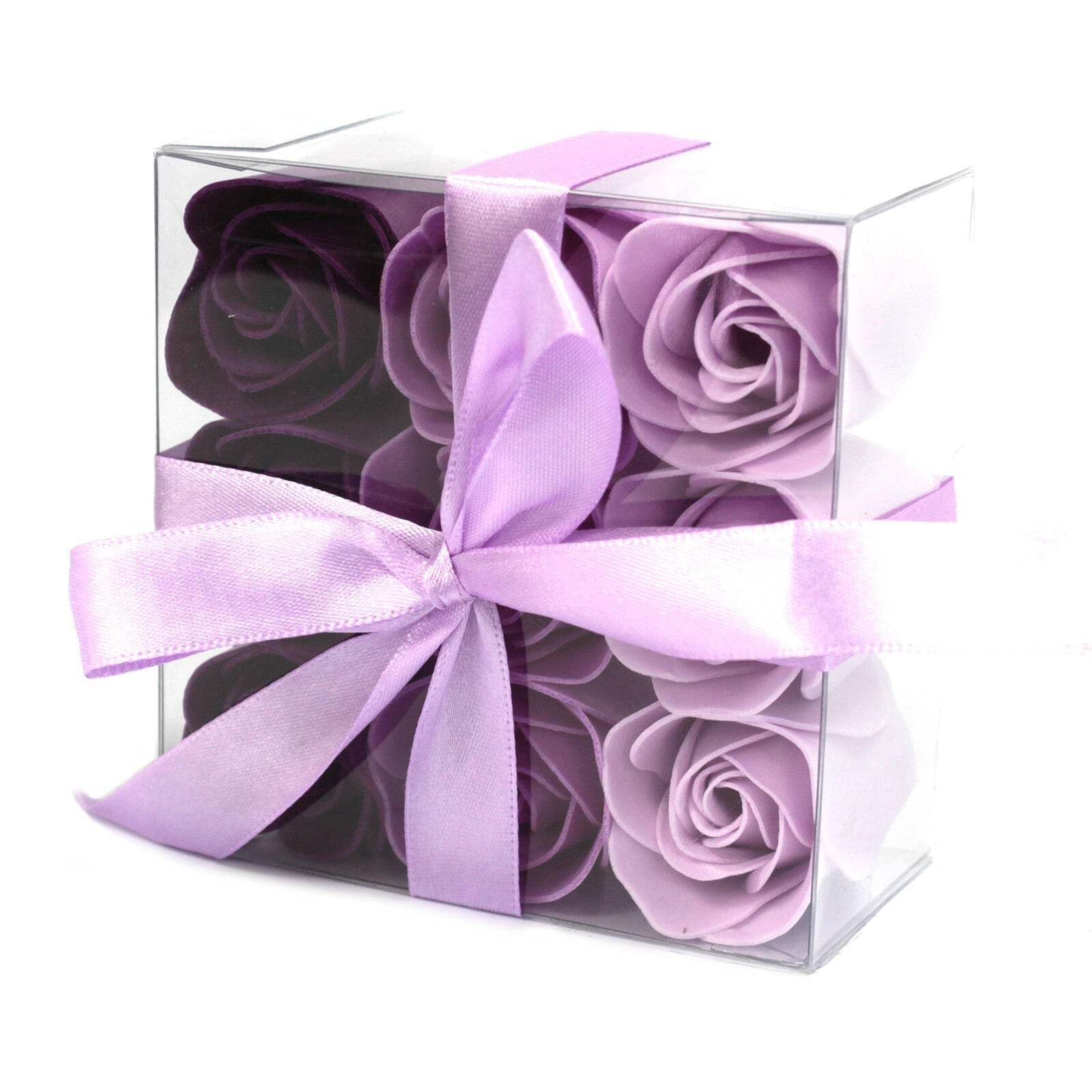Ancient Wisdom Lavender Soap Flowers - Roses With Gift Box (Set Of 9)