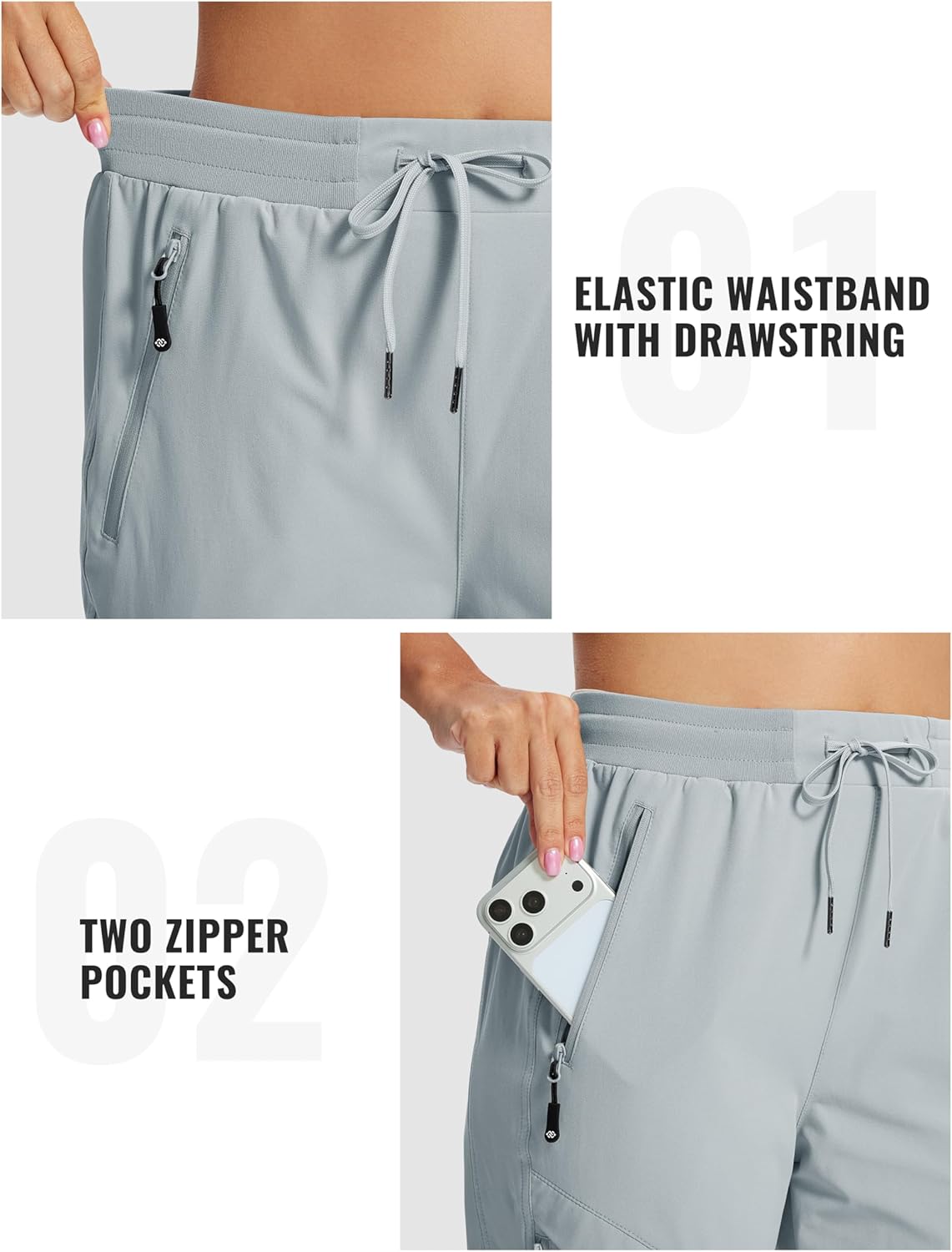 AIRIKE Women's Hiking Cargo Pants Lightweight Quick Dry Joggers Sweatpants Casual Work Travel Outdoor Pant with Pockets - Image 4