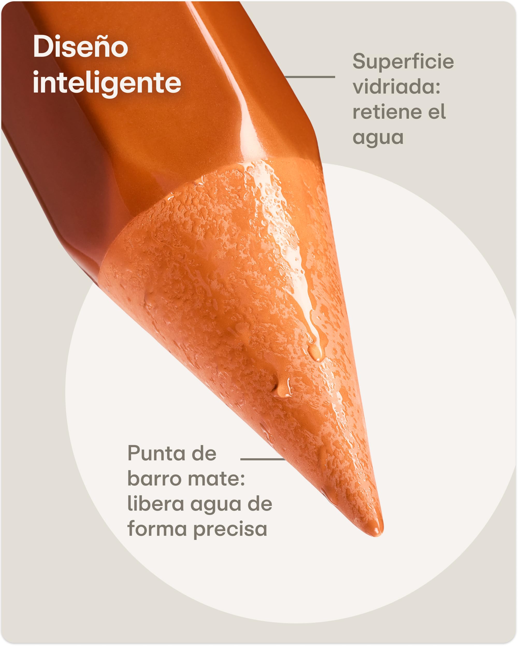 Praknu 3 x Conos de Riego de Terracota con Tapa e Indicador de Nivel de Agua – Hasta 10 Días de Riego Automático – Fácil Limpieza – Dispensador de Agua para Vacaciones