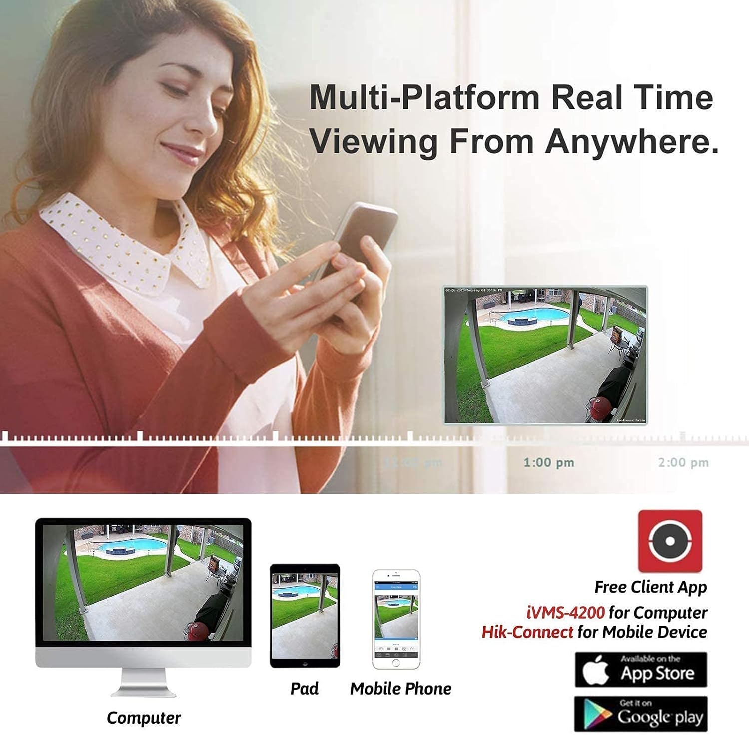 Crаzу Clеаrаnсе 4MP Outdoor PoE IR Fixed Dome IP Camera, OEM DS-2CD2143G2-I 2.8mm, Human/ Vehicle Detection, 256G SD Card Slot, EXIR 98ft Night Vision, IP67 Waterproof, IK10, VCA H.265+