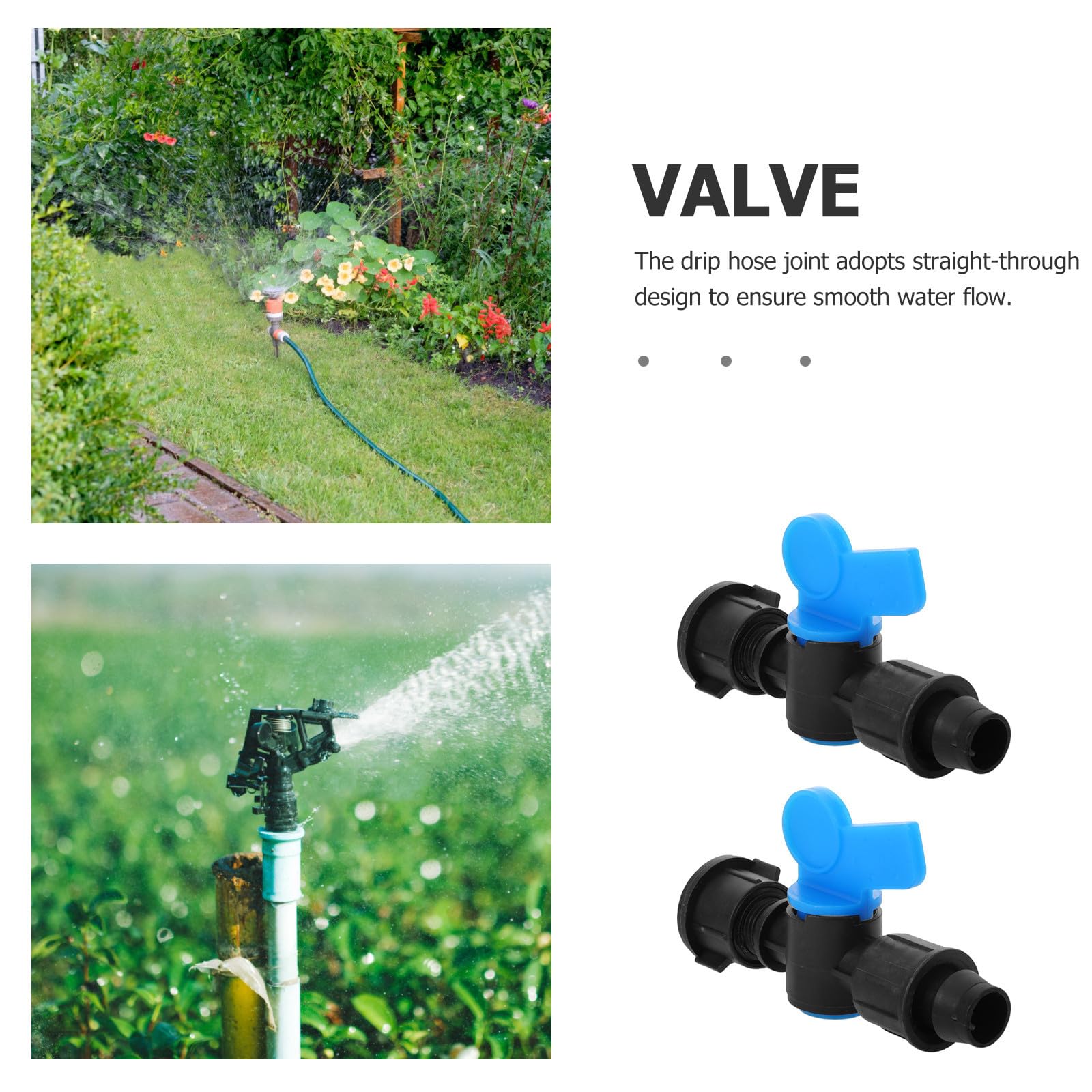Zerodeko 50 Pezzi Raccordi per Irrigazione in Pp Compatibili Tubi Φ16 Connessione Rapida e Controllo Facile per Irrigazione a Goccia in Piccoli Campi e Casa
