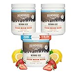 ROUNDHOUSE PROVISION Morning Kick, Greens Superfood Powder Supplement with Ashwagandha, Collagen & Probiotics - Sugar Free, Caffeine Free (3 Pack, Strawberry Lemonade Flavor) by Chuck Norris