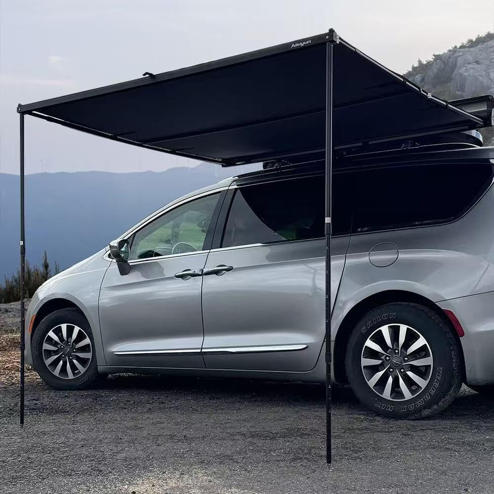 Car Side Awning,8.2×9.84 ft(2.5×3m), Waterproof,UV Protection, Easy Setup by One Person,for Outdoor Camping,Travel & Adventure, Fits Jeep/SUV/Truck/Van