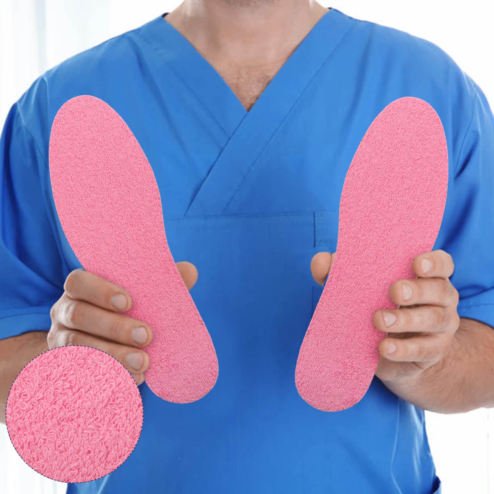 Hercicy 4 pares de plantillas lavables de tela de rizo para mujer, plantillas de repuesto para zapatos descalzos de algodón para hombres 7-11 mujeres 2-8 (colores brillantes)