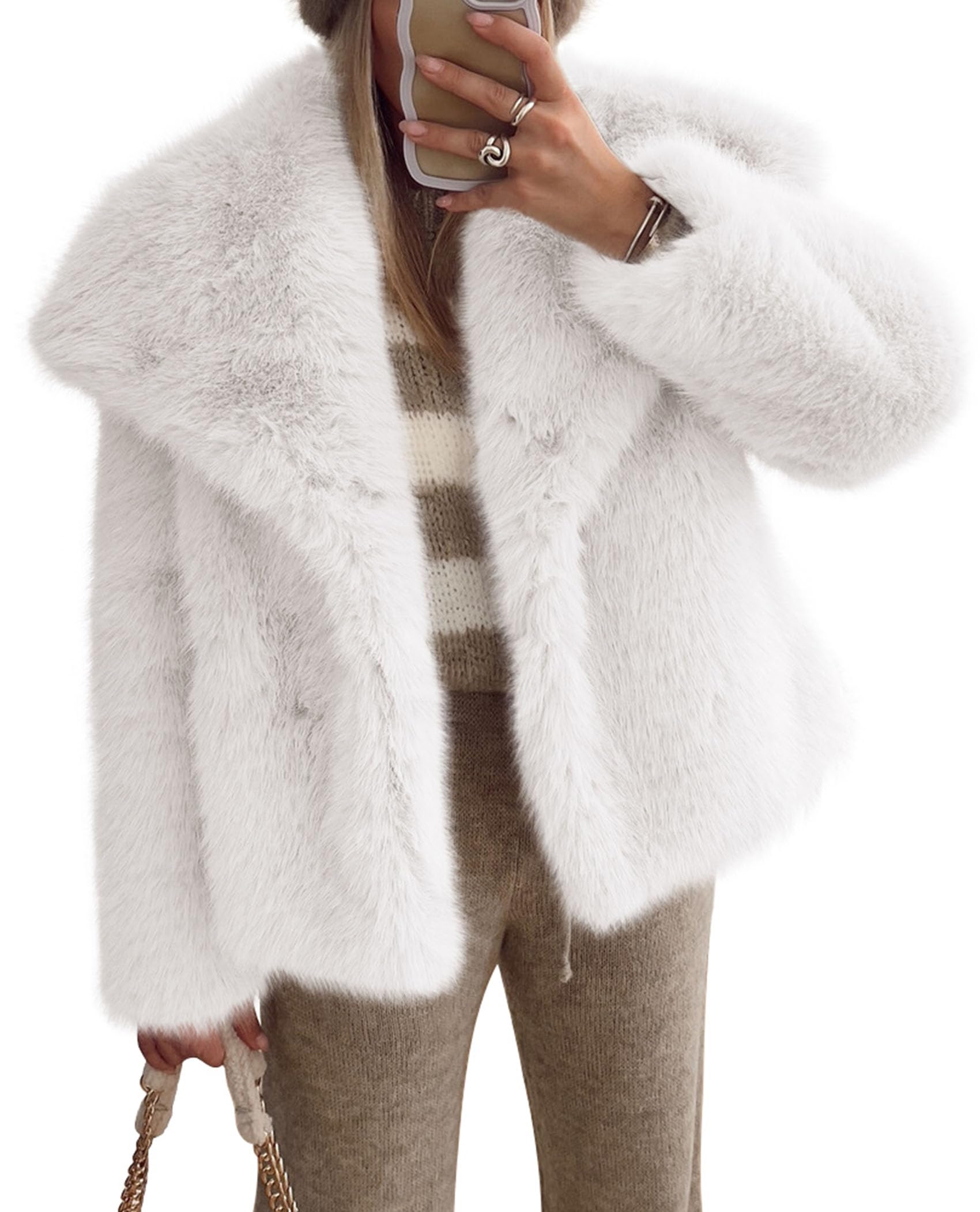 Womens Winter Coats 2026 Trendy Long Sleeve Furry Faux Fur Jackets Button Lapel Warm Fall Outwear with Pockets-image-40